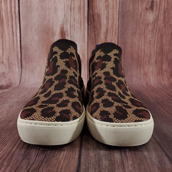 Rothys Womens 5 Chelsea Wildcat Cheetah Animal Print High Top Sneakers Retired - Picture 5 of 15
